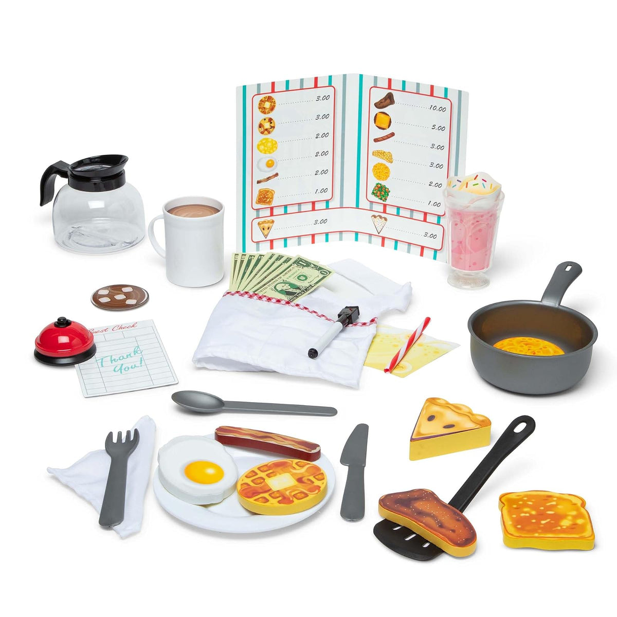 Melissa & Doug Juego de Restaurante Star Diner, Juego de Cocina, Dos en Uno, Juego de Imitación