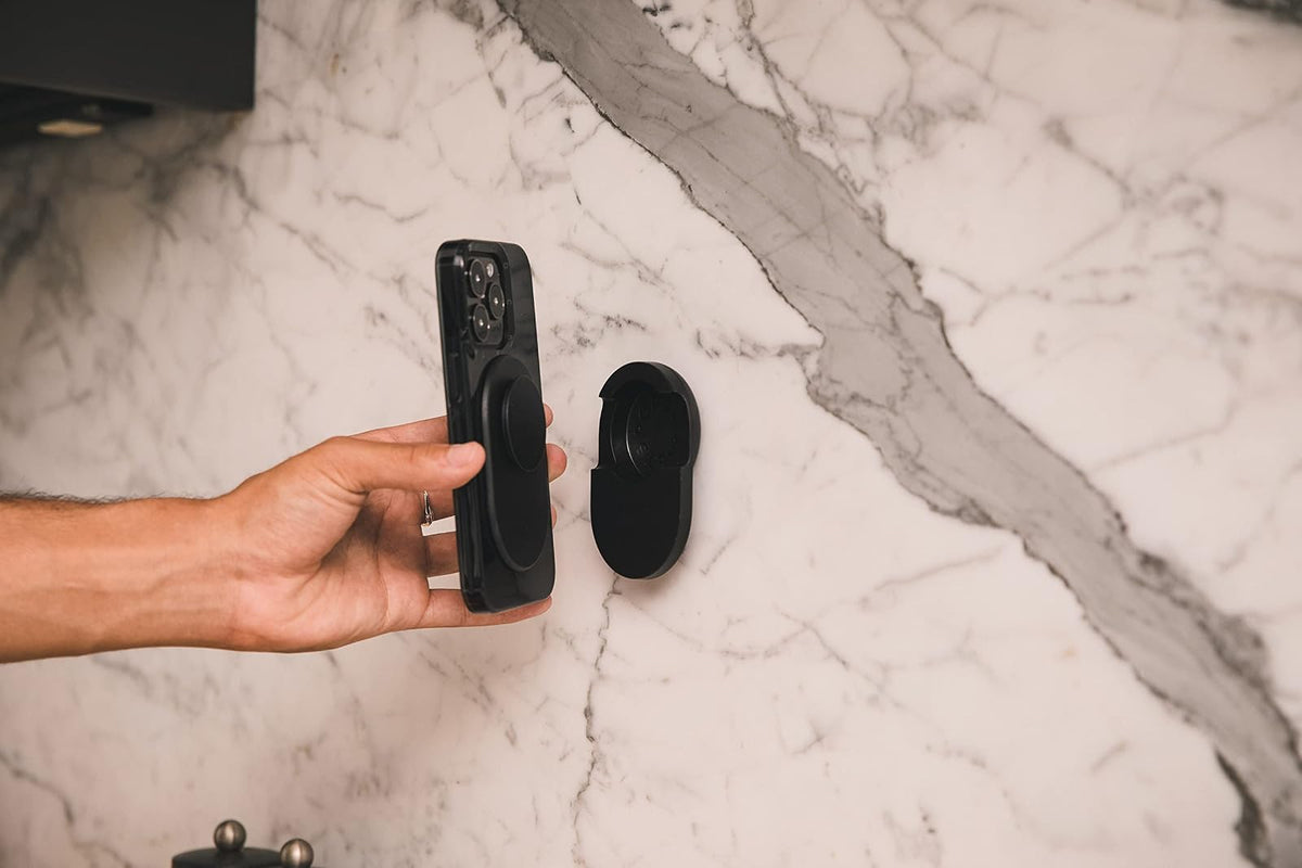 PopSockets: MagSafe - Soporte magnético para teléfono, Soporte magnético para teléfono, Soporte para teléfono, Color Negro