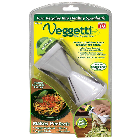 Veggetti - Cortador de Verduras en Espiral, Hace Pasta Vegetariana, Amarillo