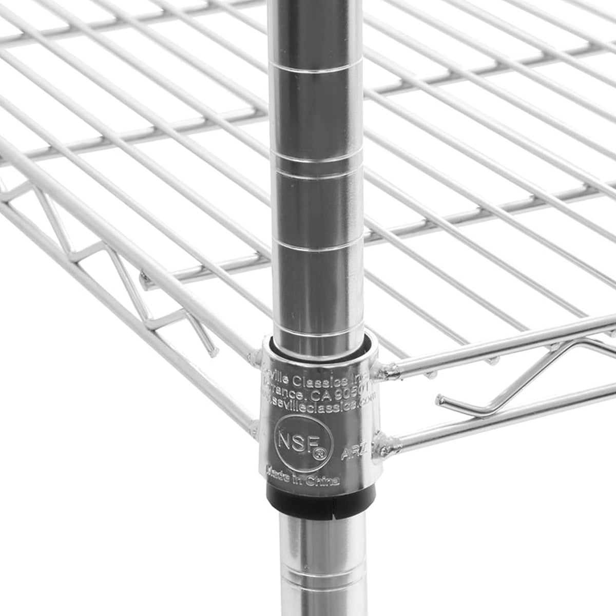 Seville Classics UltraDurable Heavy Duty NSF Solid Steel Wire Rack Storage Unit, Organizer for Garage, Warehouse, Office, Restaurant, Classroom, Kitchen, Steel, 5-Tier Shelving, 24" W x 18" D