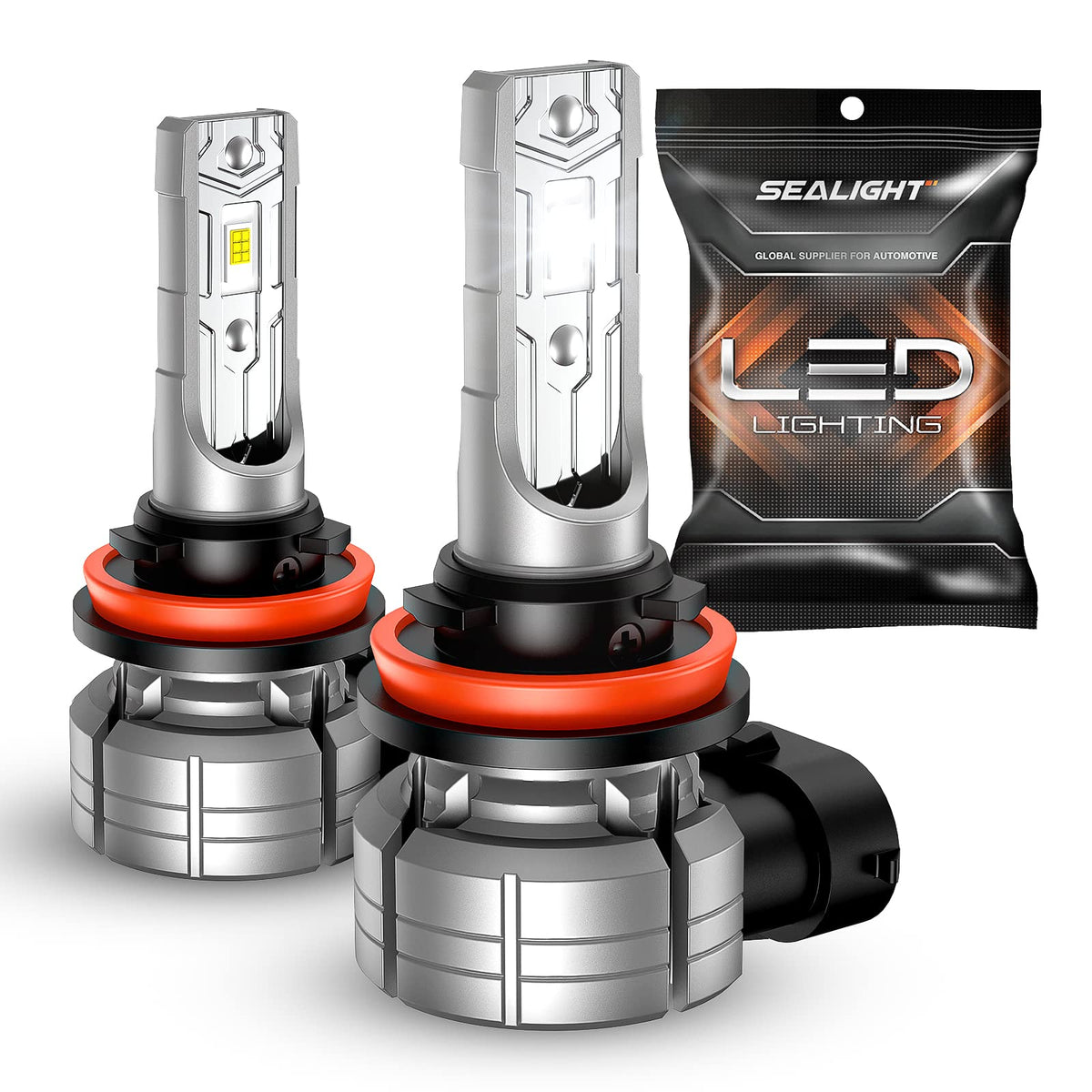 SEALIGHT Foco LED Antiniebla H11/H8/H16, 14000 lm, 24 W, 6500 K Blanco Frío, IP68, Paq. de 2