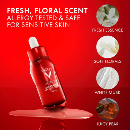 Vichy Liftactiv Collagen 16 Sérum Anti-edad Dermatológico 30ml | Primer Sérum con Tecnología Co-bonding para Corregir Arrugas, Líneas Finas y Estimular la Producción de Colágeno en la Piel