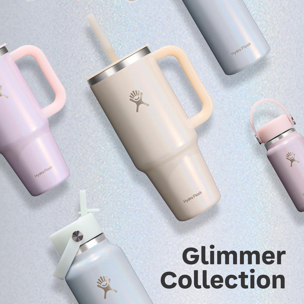 HYDRO FLASK - Botella de agua aislada de acero inoxidable – Tapa de paja flexible de boca ancha, no derrama, a prueba de fugas y recargable en color azul brillante de 32 onzas