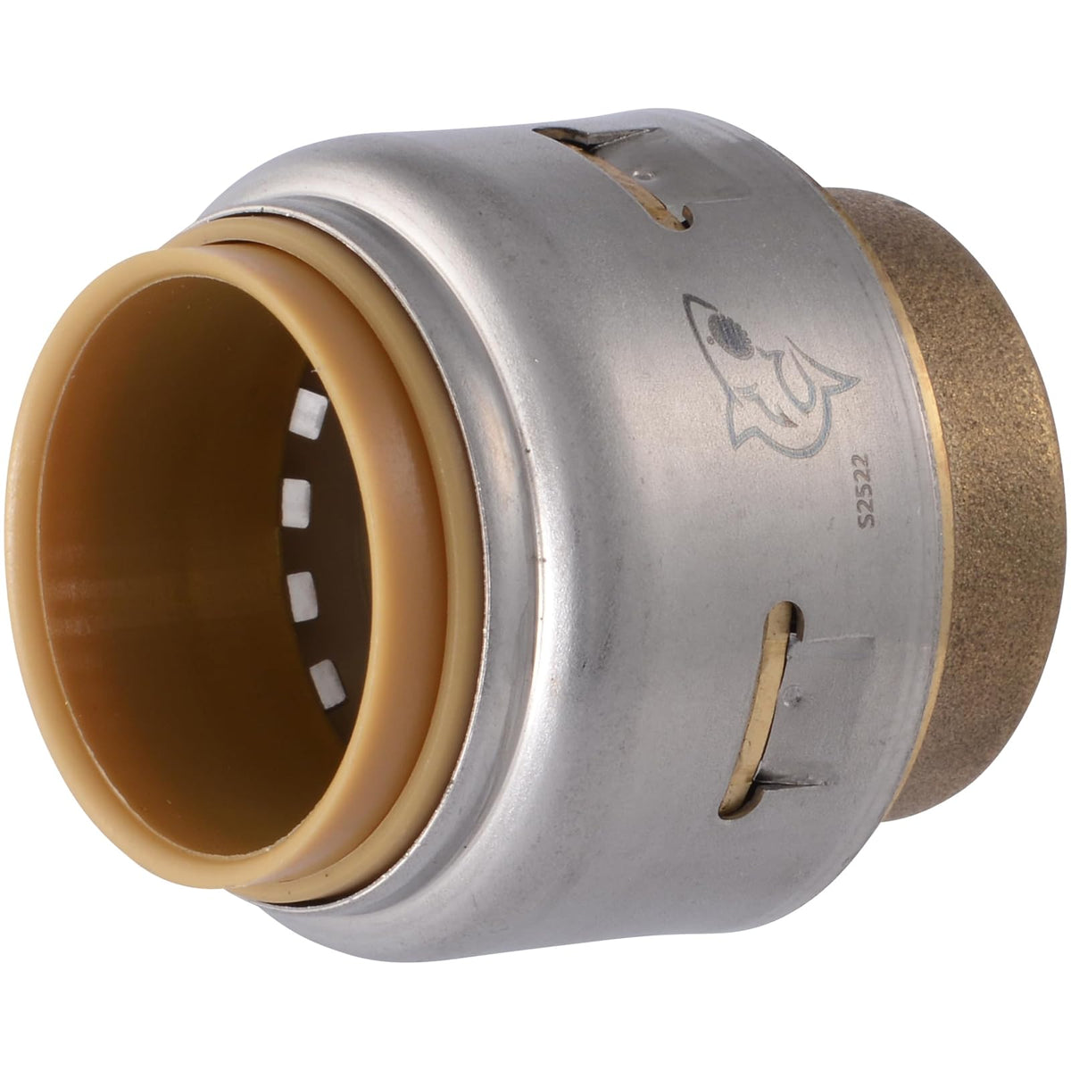 SharkBite Max - Tapa de empuje de 3/4 pulgadas, ajuste de fontanería de latón a presión para conectar, tubería PEX, cobre, CPVC, PE-RT, HDPE, UR518A