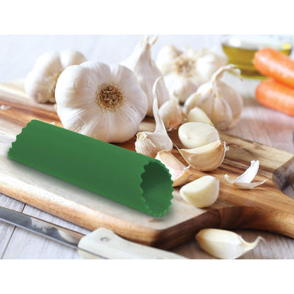 Fantes 43836 Fda Approved Silicone Garlic Peeler Tube, Green, The Italian Market Original Since 1906