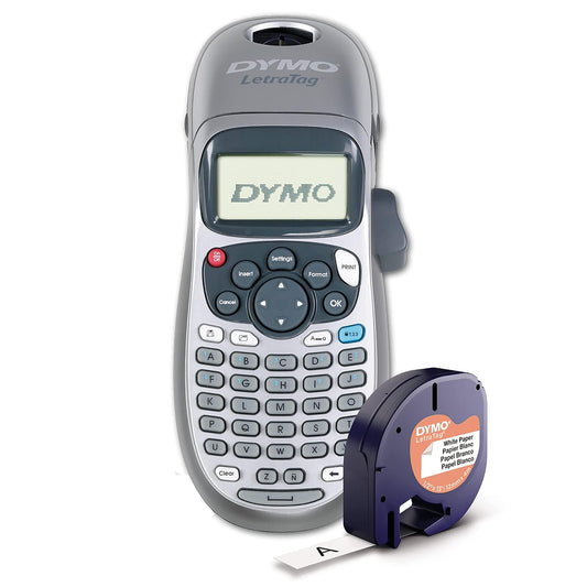 DYMO | LetraTag 100H Etiquetadora portátil, fácil de Usar, Pantalla LCD de 13 Caracteres, Ideal para organización del hogar y la Oficina