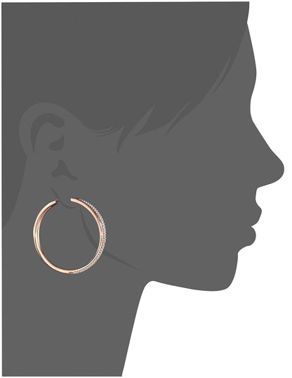 Michael Kors Pendientes de aro de plata grandes