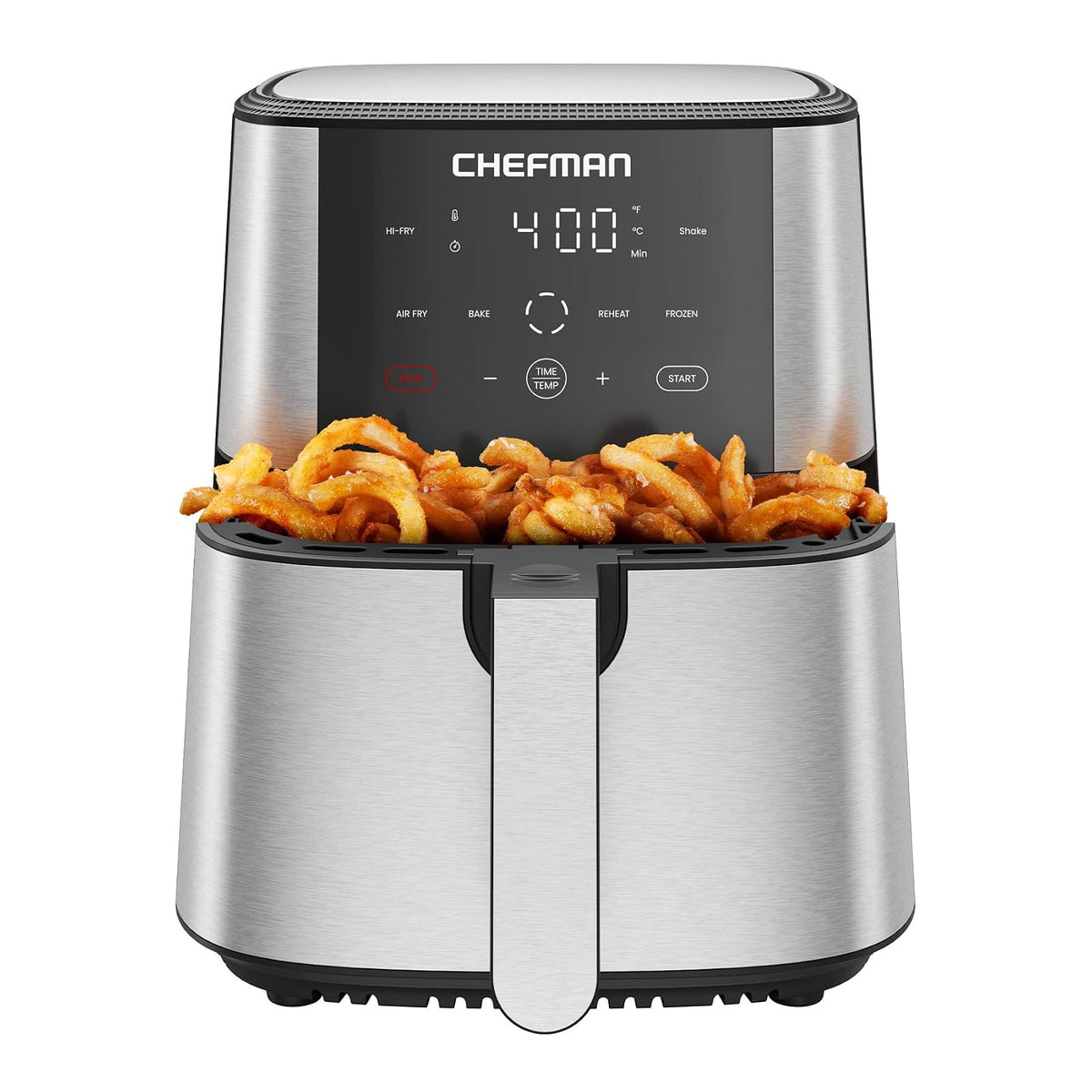 Chefman Freidora de Aire Digital TurboFry 7.5L, Acero Inoxidable - 5.6 litros - Plateado