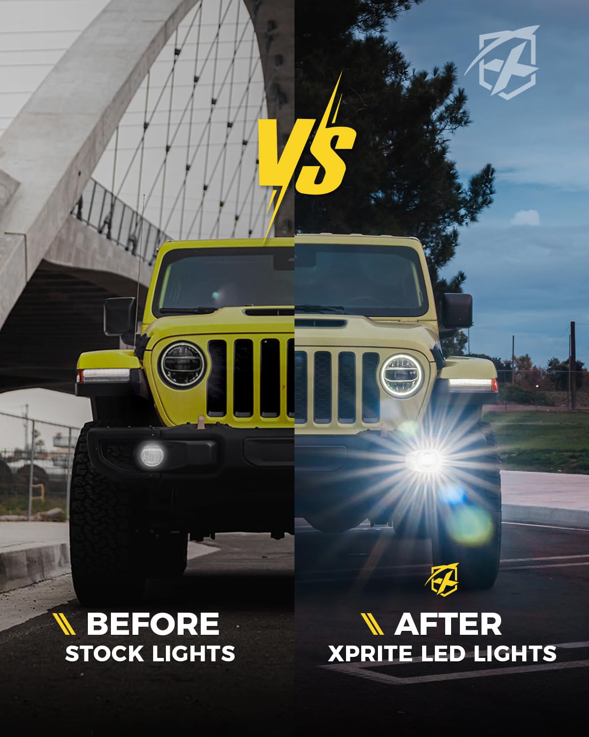 Xprite Ultra 300% luces antiniebla LED de 60 W con DRL compatibles con Jeep Wrangler JL JLU y 2020+ Gladiator JT, DOT, 6500K, Plug N Play, lámpara antiniebla de parachoques delantero con 2