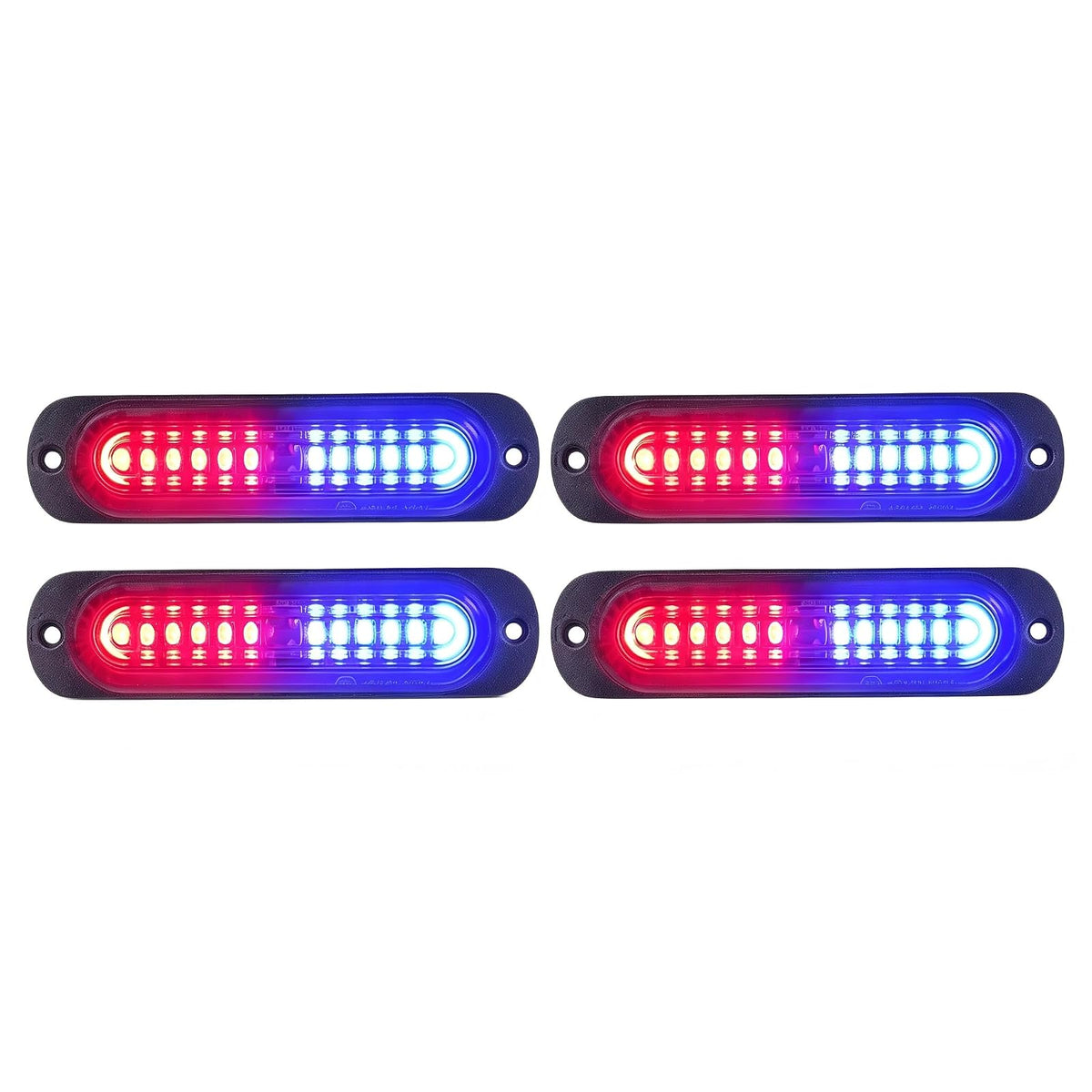 Xprite Kit De Luces EstroboscóPicas De Emergencia Led Paquete De 4 Rejillas Luz Intermitente De PolicíA Para VehíCulos Voluntarios Todoterreno Camiones AutomóViles SUV ATV UTV