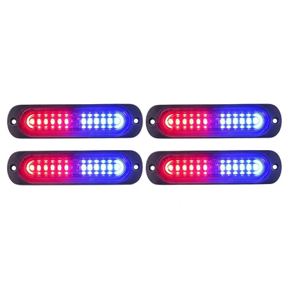 Xprite Kit De Luces EstroboscóPicas De Emergencia Led Paquete De 4 Rejillas Luz Intermitente De PolicíA Para VehíCulos Voluntarios Todoterreno Camiones AutomóViles SUV ATV UTV