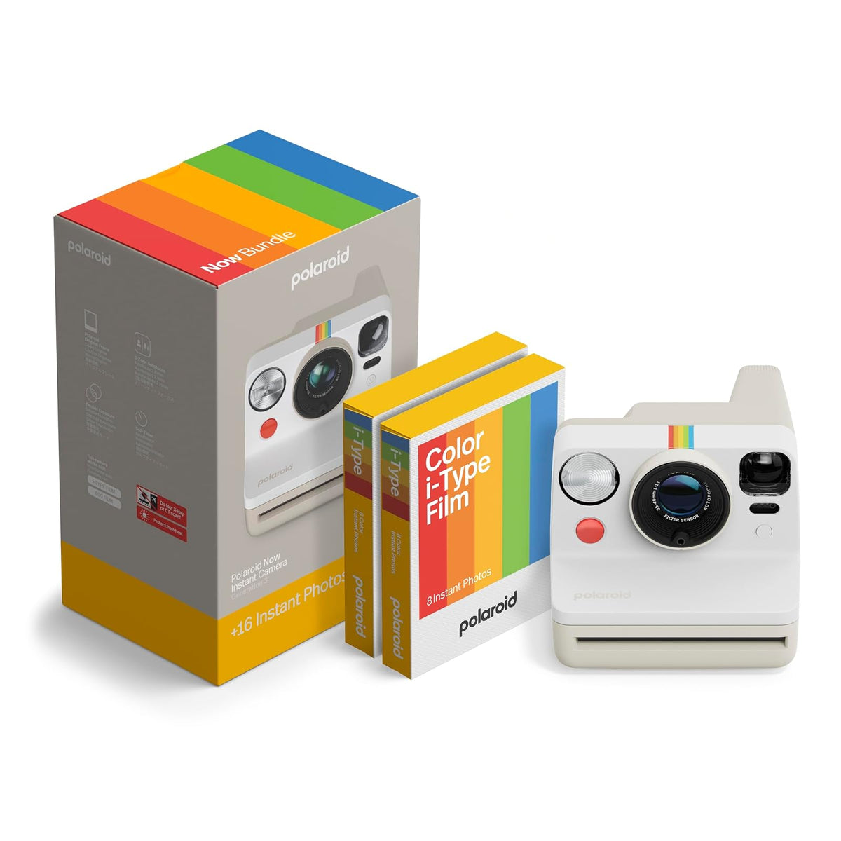 Polaroid Now Cámara Instantánea de 3ª Generación - Blanco - Cámara + película