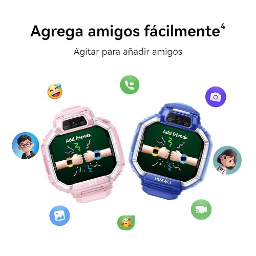 Huawei Watch Kids X1 Smartwatch Rosa | Reloj inteligente para Niños, Localización precisa, Videollamadas HD de 1.82”, SOS, Control Parental, Batería de 850 mAh