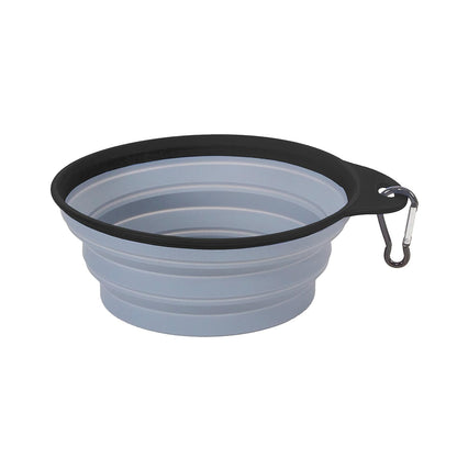 Stansport Cuencos Plegables de Silicona – Grandes, Paquete de 2 – Plato de Agua para Perros – 33 onzas líquidas – Viaje Plegable expandible Camping Picnic portátil Compacto Senderismo mochilero
