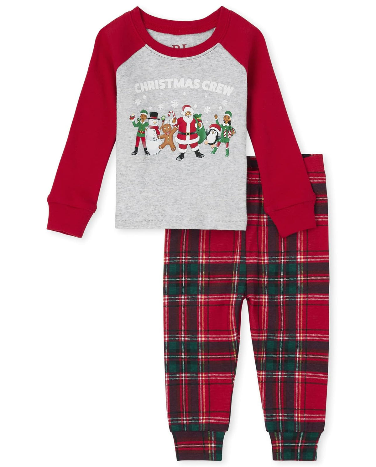 The Children's Place Conjunto de Pijama de Navidad Alegre a Juego, algodón Juego de pijamabebés niñas