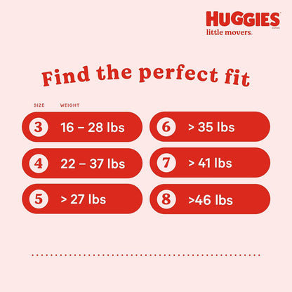 Huggies Little Movers Baby Diapers Size 4, 66 Ct