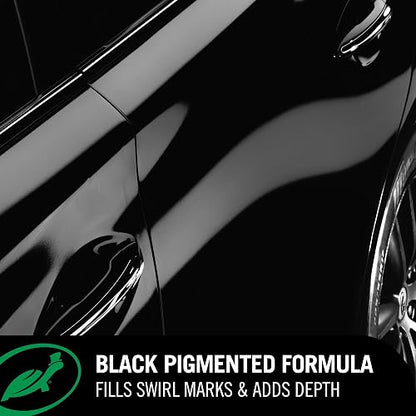 Turtle Wax, Hybrid Solutions, Cera Negra Cerámica para Autos, Ceramic Acrylic Black Car Wax, 473 ml