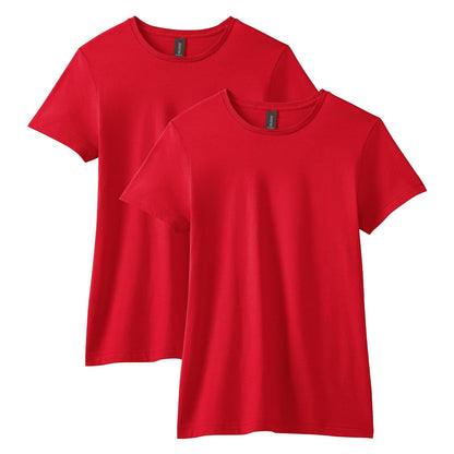 Gildan Softstyle playera de algodón, paquete de 2 - rojo (Red, 2-Pack) - XL