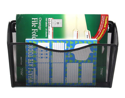 Easepres Mesh 3 Pockets File Organizer Hanging File Organizer Vertical Wall File Organizer Holder Rack