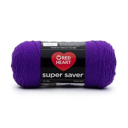 Red Heart - Super Saver Ovillo de lana, Almandino, Solid, Solid - Amethyst, 1