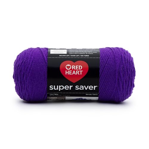 Red Heart - Super Saver Ovillo de lana, Almandino, Solid, Solid - Amethyst, 1
