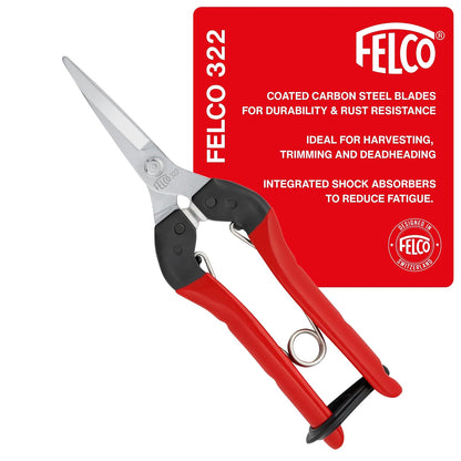 FELCO FELCO322 Modelo 322 Tijeras, Rojo