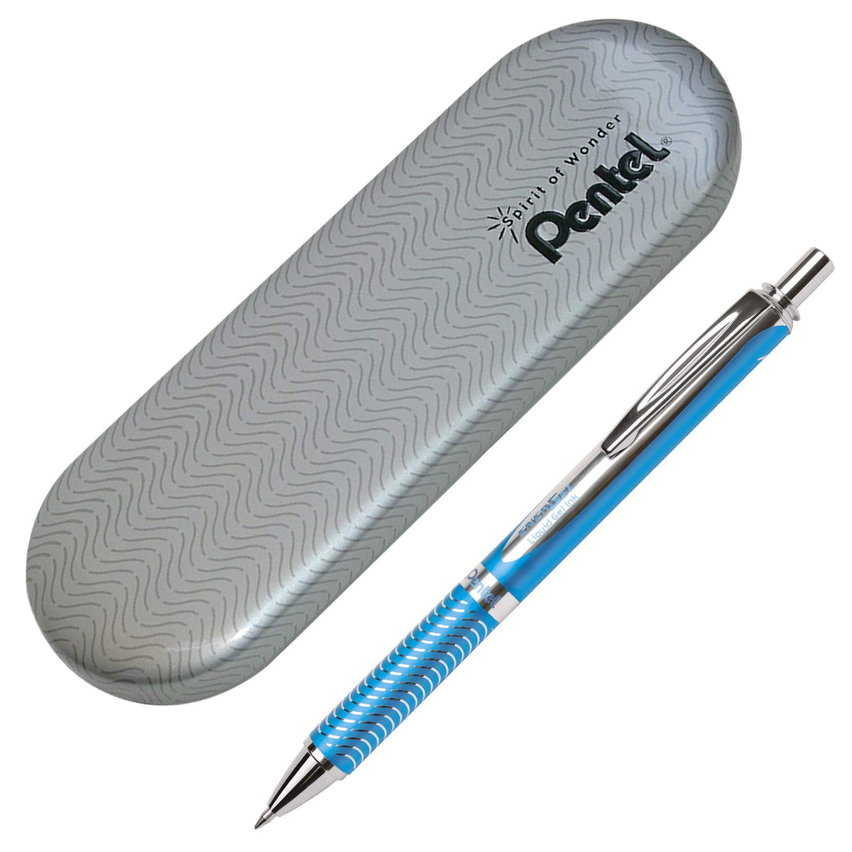 Pentel EnerGel Bolígrafo de Gel Retráctil Barril Metálico - Azul