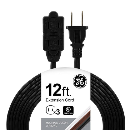 GE Cable de Extensión con Interruptor de Encendido/Apagado, 3 Salidas - 1 unidad - Negro - 12 ft