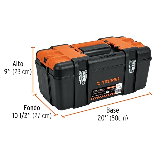 Truper CHP-20XC, Caja para herramienta 20" compartimentos y broches metálicos