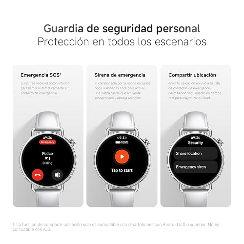 XIAOMI Watch S4 41mm con GPS, iOS & Android, Negro | Pantalla AMOLED de 41mm, Hasta 8 días de Batería, 150+ Modos Deportivos, Ciclo Menstrual, Correa Fluororubber