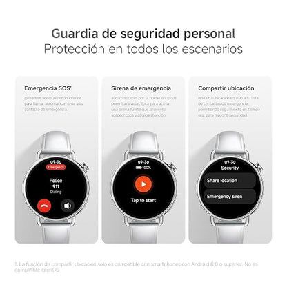 XIAOMI Watch S4 41mm con GPS, iOS & Android, Negro | Pantalla AMOLED de 41mm, Hasta 8 días de Batería, 150+ Modos Deportivos, Ciclo Menstrual, Correa Fluororubber