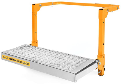 MAXXHAUL 50694 - Escalón de Servicio Ajustable para neumáticos de camión de 21-1/2 x 7.3 Pulgadas, con Plataforma Antideslizante, Capacidad Plegable de 300 Libras