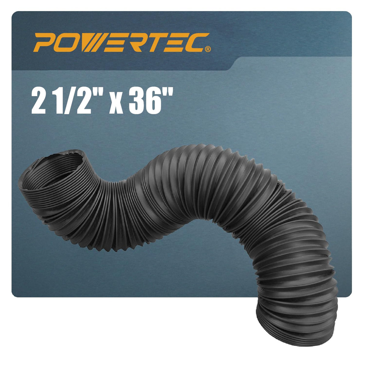 POWERTEC 70198 Manguera Recogida Polvo 2.5 x 36 Pulgadas
