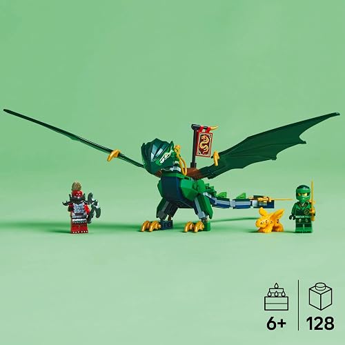 LEGO® Ninjago® Dragón Verde del Bosque de Lloyd Juguete de construcción con 2 Minifiguras, Juego imaginativo, Regalo Ninja para niños y niñas de 6 años o más 71829