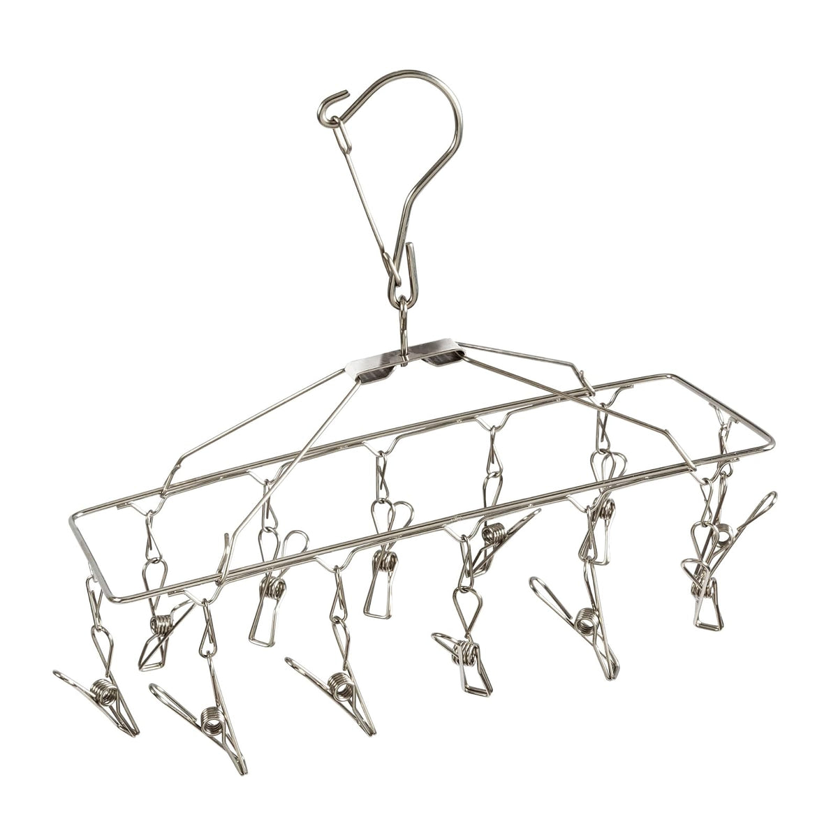 Honey-Can-Do DRY-01102 - Percha de Ropa para secar Ropa con 12 Clips, Chapado en Cromo