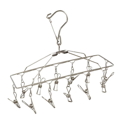 Honey-Can-Do DRY-01102 - Percha de Ropa para secar Ropa con 12 Clips, Chapado en Cromo