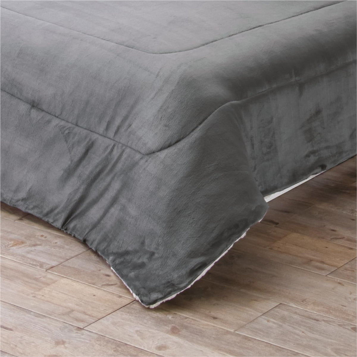Colchas Concord Argos Cobertor de Borrega, Gris, King 1.80 X 2.20 Mts.