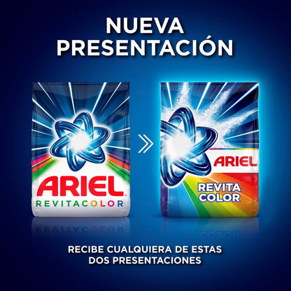 Ariel Revitacolor Detergente en Polvo, Jabón en Polvo para Ropa 4kg