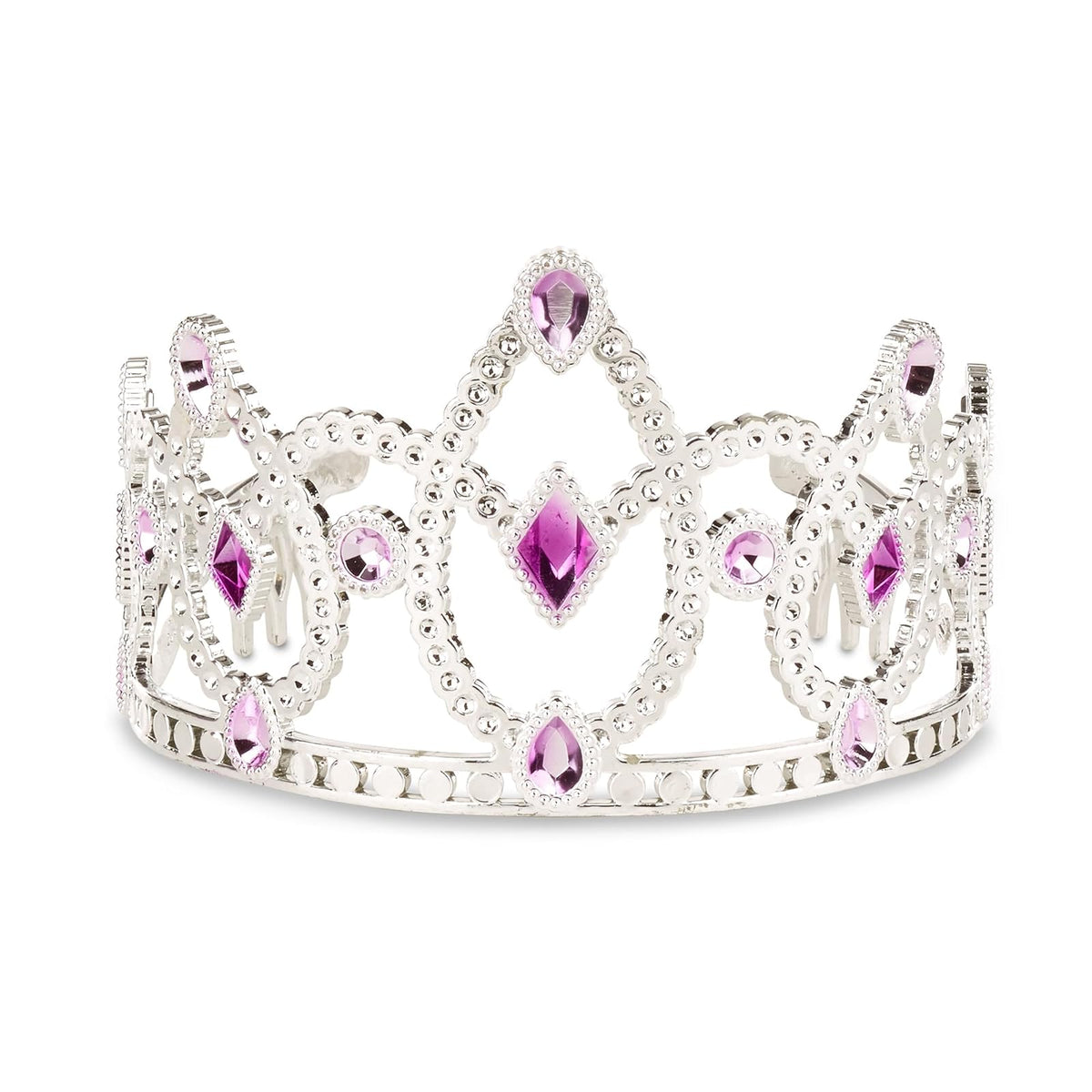 Melissa & Doug Colección de Tiaras Enjoyadas para Juego Imaginativo, Construcción Duradera, Disfraces para Niños, Juego de Simulación (4 Tiaras y Coronas de Disfraz)