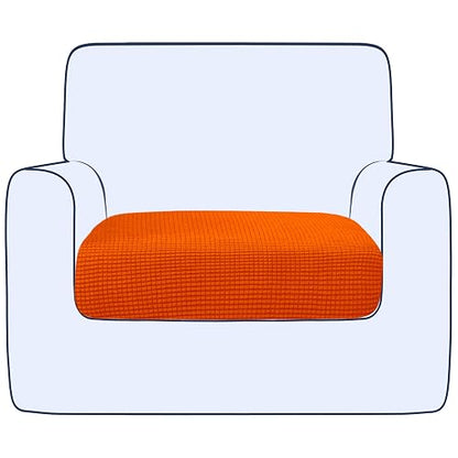 Ouka - Funda de cojín elástica para sofá, Protector de cojín Reversible, Protector de cojín Suave para sillón, sofá de Dos plazas (S, Naranja)