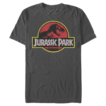 Playera Jurassic Park con Logotipo Clásico para Hombre - M - Carbón vegetal