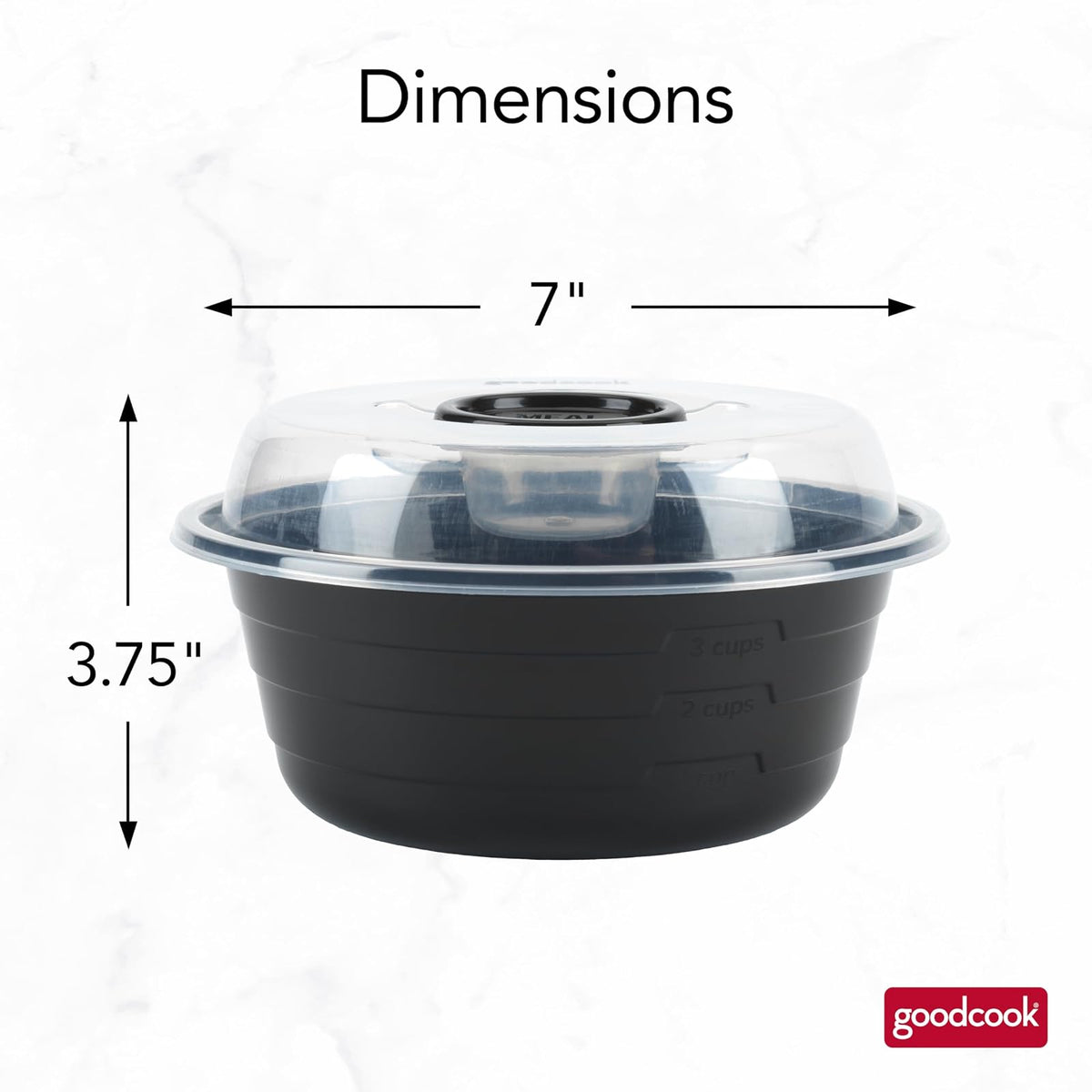GoodCook - Recipiente para preparar comidas sin BPA con tocadores, juego de 10 organizadores de alimentos aptos para microondas y lavaplatos, juego de almacenamiento de alimentos con tapas a presión,