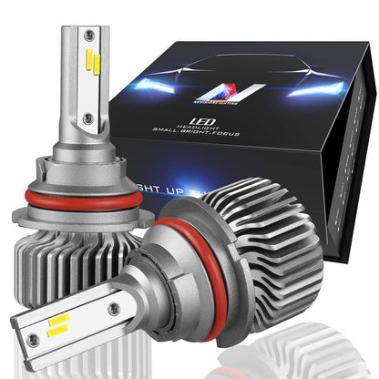 Nuvision Lighting Kit de Conversión de Bombillas 9007 HB5 LED 10000 Lúmenes 60W, Diseño Delgado, Plateado, NVL-SLS-9007