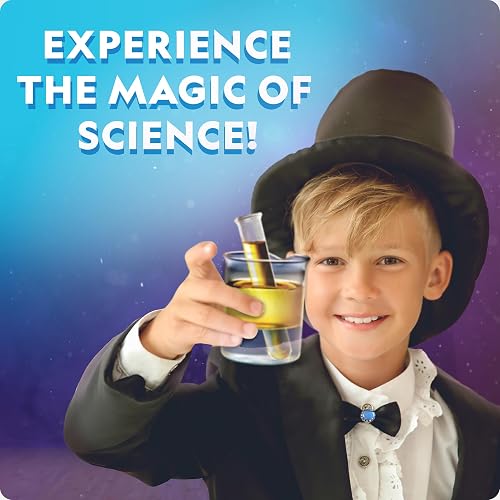 National Geographic - Kit de magia científica: realiza 20 experimentos únicos como trucos de magia, incluye una varita mágica y más de 50 piezas