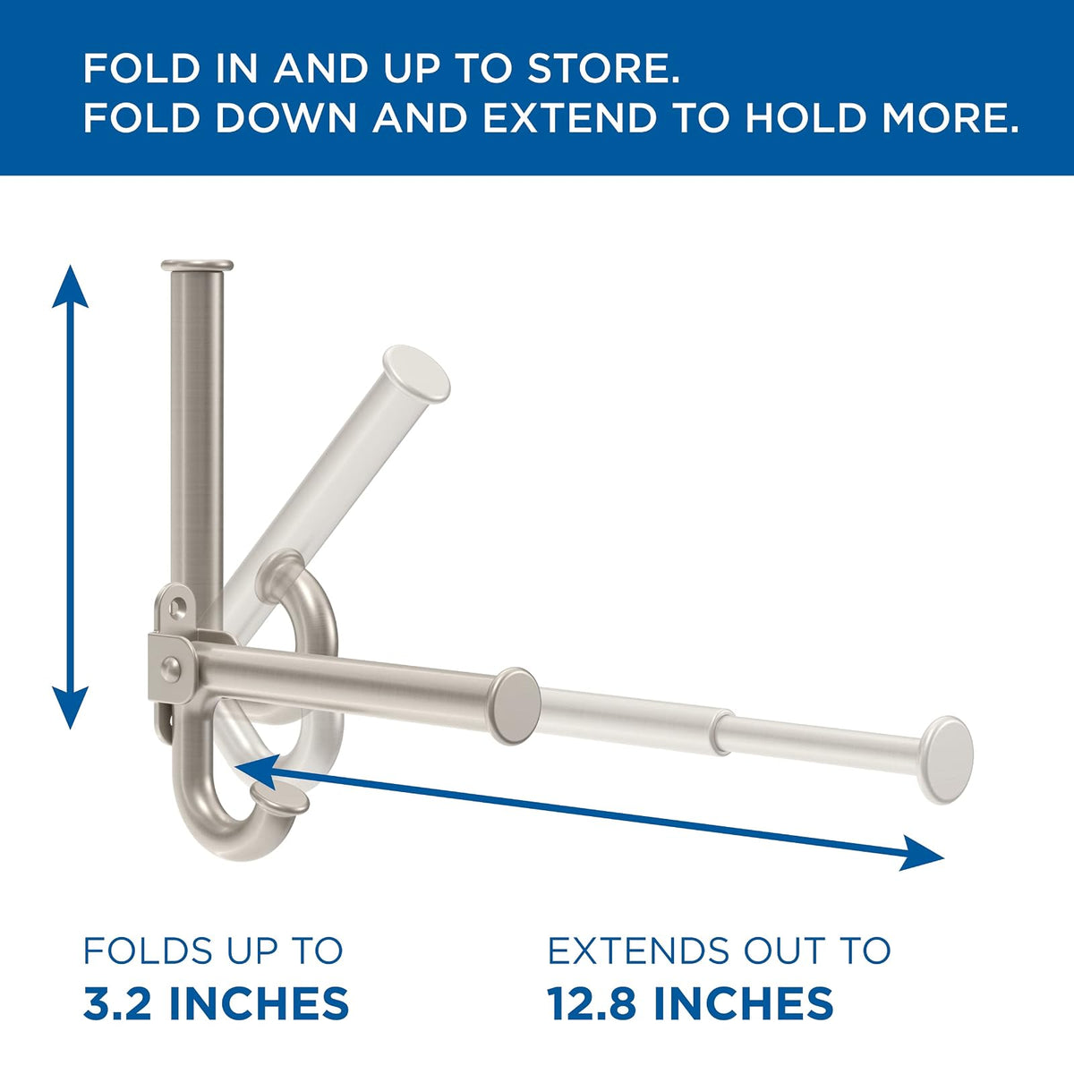 Franklin B45627M-SN-R - Ganchos cuadrados de pared individuales (1 unidad), chamarra de 1 punta/sombrero de níquel satinado, para colgar montado, colgar ropa, bolso, bolso, organización de toallas