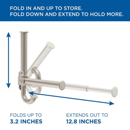 Franklin B45627M-SN-R - Ganchos cuadrados de pared individuales (1 unidad), chamarra de 1 punta/sombrero de níquel satinado, para colgar montado, colgar ropa, bolso, bolso, organización de toallas