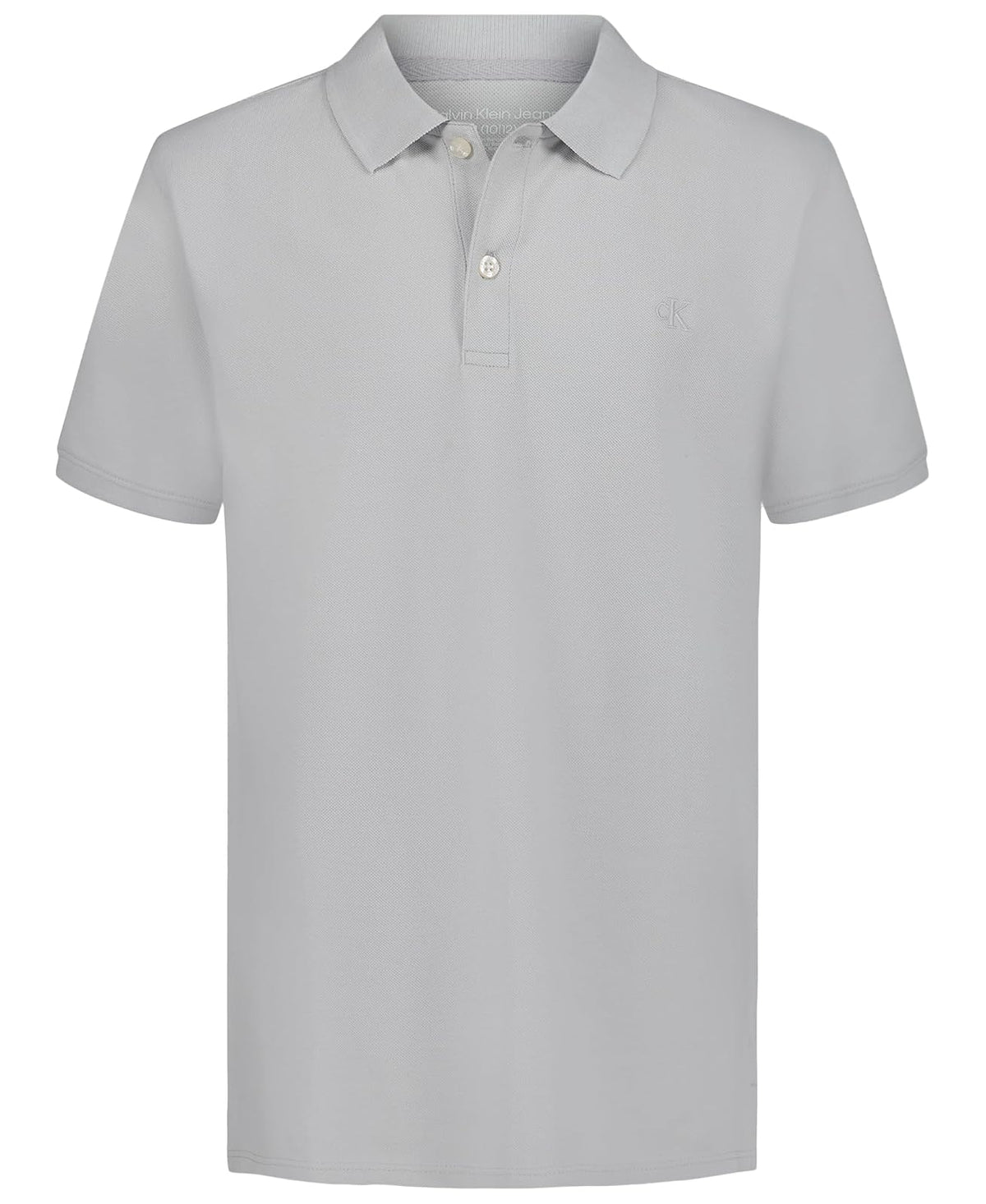Calvin Klein Polo Manga Corta Marled Space Dye para Niño - Piedra (Lunar Rock) - 14-16