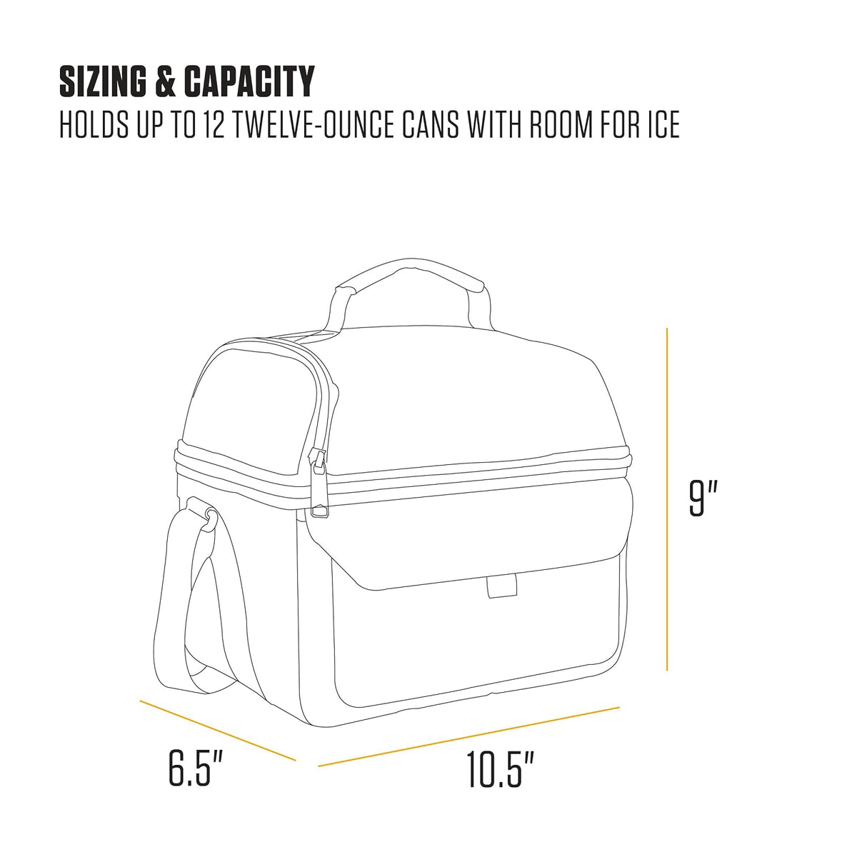 Carhartt - Fiambrera aislada con 12 latas y Dos Compartimentos, lonchera Totalmente aislada