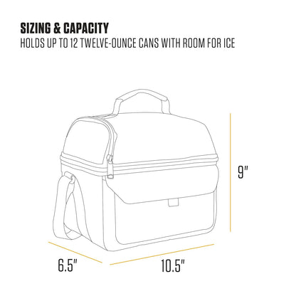 Carhartt - Fiambrera aislada con 12 latas y Dos Compartimentos, lonchera Totalmente aislada