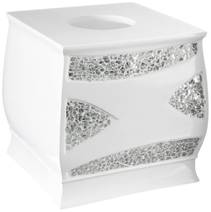 Popular Bath Sinatra Cortina de Ventana para Baño Rubor - Blanco - Caja de pañuelos